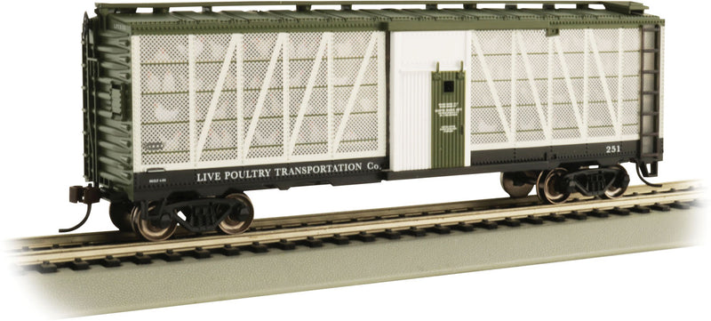 Bachmann 15902 Poultry Stock Car - Ready to Run -- Live Poultry Transportation Co.