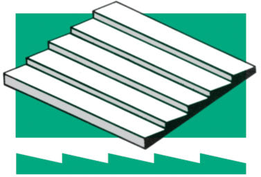 Evergreen Scale Models 4031 Styrene Siding Clapboard - .040 x 6 x 12" .1 x 15.2 x 30.5cm -- .030" .08cm Spacing, A Scale