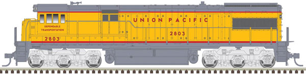 Atlas 10003675 GE U28C - Standard DC - Master(R) Silver -- Union Pacific 2806 (Armour Yellow, gray, red), HO