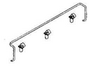 Cal-Scale Train Parts 476 Coupler Lift Bar & Stanchions, HO