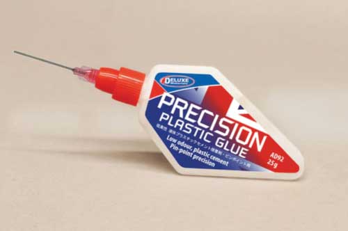 Deluxe Materials Ltd AD92 Precision Plastic Glue -- In Pinpoint Applicator Bottle .9oz 25g