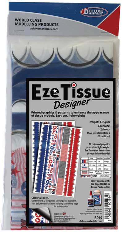 Deluxe Materials Ltd BD79 Eze Tissue for Aircraft - 29-1/2 x 19-11/16" 75 x 50cm -- Designer Graphics pkg(2)