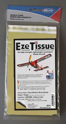 Deluxe Materials Ltd BD78 Eze Tissue for Aircraft - 29-1/2 x 19-11/16" 75 x 50cm -- Antique Canvas pkg(5)