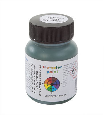 Tru-Color Paint TCP-885 Flat Brushable Color Acrylic Paints - 1oz  29.6ml -- Burlington Northern Green