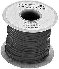 Miniatronics MNT4818001 18 Ga Flexible Stranded Wire-Single Conductor [100 Ft, Black], All Scales