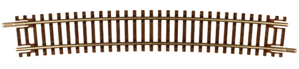 Atlas Model Railroad Co. 150-2029 Code 55 Track w/Nickel-Silver Rail & Brown Ties -- 21-1/4" Radius Curve Half Section pkg(6), N Scale