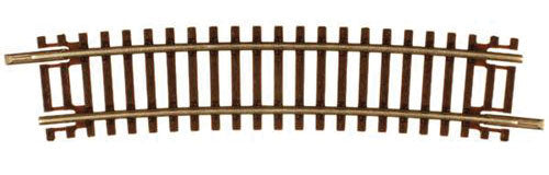 Atlas Model Railroad Co. 150-2019 Code 55 Track w/Nickel-Silver Rail & Brown Ties -- 15" Radius Half Curve pkg(6), N scale