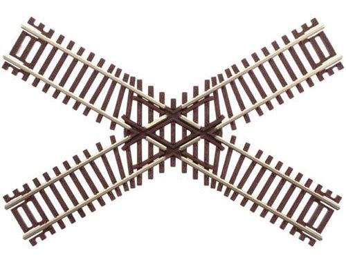 Atlas Model Railroad Co. 150-2044 Code 55 Track w/Nickel-Silver Rail & Brown Ties -- 60-Degree Crossing, N Scale