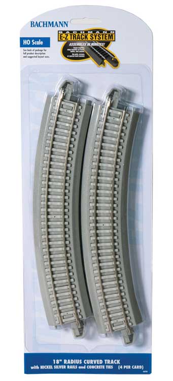 Bachmann 44701 18" RADIUS CURVED TRACK, HO Scale