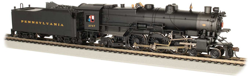 Bachmann 84406 K4 4-6-2 Pacific - WowSound(R) and DCC - Spectrum(R) -- Pennsylvania Railroad 5492 (Pre-War, Slat Pilot, black, graphite), HO