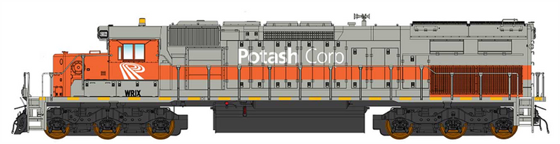 PREORDER InterMountain 49433(S)-02 SD40T-2 W/DCC & Sound, Western Rail Inc. - WRIX Potash