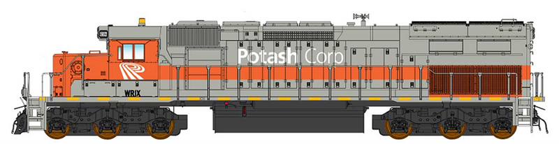 PREORDER InterMountain 49433(S)-01 SD40T-2 W/DCC & Sound, Western Rail Inc. - WRIX Potash