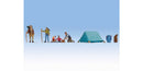 Noch Gmbh & Co 15876 4 Campers, Tent and Accessories, HO Scale
