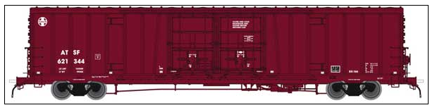 Atlas Model Railroad Co. 50004060 Santa Fe Class BX-166 62' Beer Boxcar - Ready to Run -- Santa Fe 621379 (Berwind Repaint Version J, Boxcar Red), N