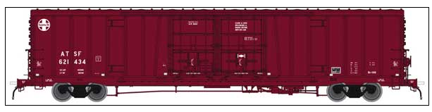 Atlas Model Railroad Co. 50004067 Santa Fe Class BX-166 62' Beer Boxcar - Ready to Run -- Santa Fe 621553 (Boxcar Red, 24" Logo Version 1), N Scale