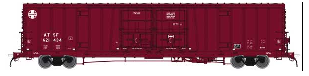 Atlas Model Railroad Co. 50004068 Santa Fe Class BX-166 62' Beer Boxcar - Ready to Run -- Santa Fe 621585 (Boxcar Red, 24" Logo Version 1), N Scale