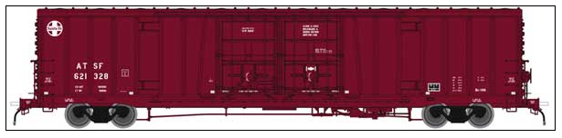 Atlas Model Railroad Co. 50004071 Santa Fe Class BX-166 62' Beer Boxcar - Ready to Run -- Santa Fe 621328 (Boxcar Red, 24" Logo Version 3), N Scale