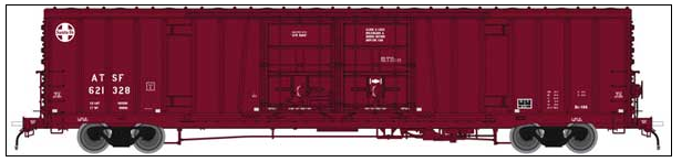 Atlas Model Railroad Co. 50004074 Santa Fe Class BX-166 62' Beer Boxcar - Ready to Run -- Santa Fe 621596 (Boxcar Red, 24" Logo Version 3), N Scale
