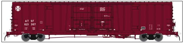 Atlas Model Railroad Co. 50004076 	Santa Fe Class BX-166 62' Beer Boxcar - Ready to Run -- Santa Fe 621349 (Boxcar Red, 24" Logo Version 4), N Scale