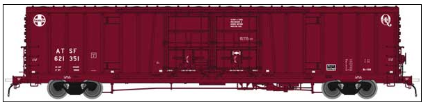 Atlas Model Railroad Co. 50004077 Santa Fe Class BX-166 62' Beer Boxcar - Ready to Run -- Santa Fe 621351 (Boxcar Red, Early Q Logo), N Scale