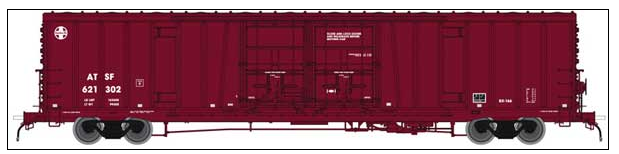 Atlas Model Railroad Co. 50004081 Santa Fe Class BX-166 62' Beer Boxcar - Ready to Run -- Santa Fe 621302 (Berwind Repaint Version C, Boxcar Red), N