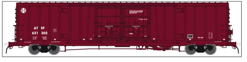 Atlas Model Railroad Co. 50004083 Santa Fe Class BX-166 62' Beer Boxcar - Ready to Run -- Santa Fe 621410 (Berwind Repaint Version C, Boxcar Red), N