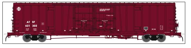 Atlas Model Railroad Co. 50004084 Santa Fe Class BX-166 62' Beer Boxcar - Ready to Run -- Santa Fe 621469 (Berwind Repaint Version C, Boxcar Red), N