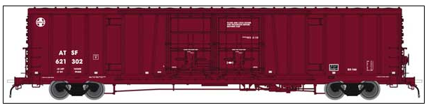 Atlas Model Railroad Co. 50004085 Santa Fe Class BX-166 62' Beer Boxcar - Ready to Run -- Santa Fe 621528 (Berwind Repaint Version C, Boxcar Red), N