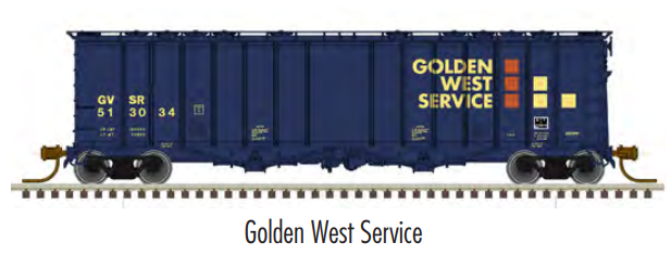 ATLAS 50005817 N 4180 AIRSLIDE COVERED HOPPER GOLDEN WEST SERVICE