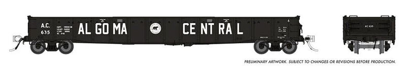 Rapido 50046 52'6" Gondola: Algoma Central - Delivery Scheme: 6-Pack Car Numbers: