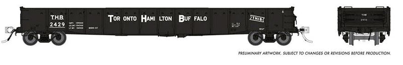 Rapido 50056 52'6" Gondola: THB - Delivery Scheme: 6-Pack Car Numbers: