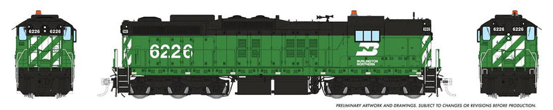 PREORDER Rapido 050226 HO EMD SD9 High Nose - Standard DC -- Burlington Northern