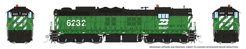 PREORDER Rapido 050628 HO EMD SD9 High Nose - ESU LokSound and DCC -- Burlington Northern