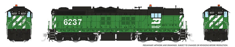 PREORDER Rapido 050629 HO EMD SD9 High Nose - ESU LokSound and DCC -- Burlington Northern