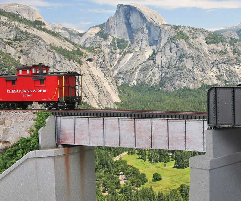 Walthers Cornerstone 933-4506 50' Single-Track Railroad Deck Girder Bridge -- Kit 6-7/8 x 1-3/16 x 1-3/16" 17.4 x 3.0 x 3.0cm, HO Scale