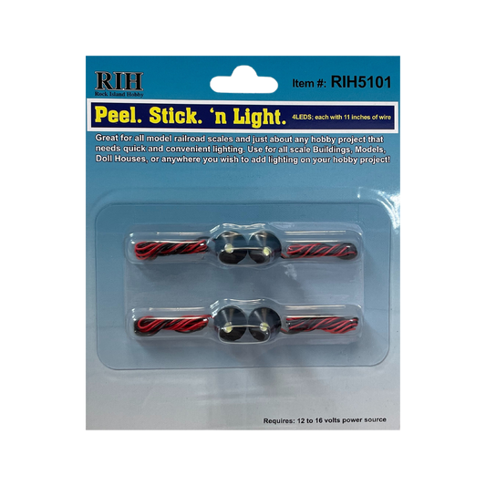 Rock Island Hobby RIH5101 Peel Stick 'n Light 4 pcs LED