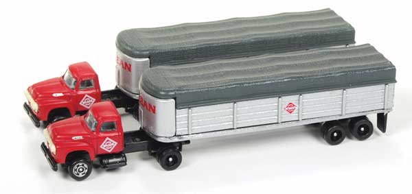 CMW 51169 1954 Ford Tractor w/Covered Wagon Trailer 2-Pack - Assembled -- McLean Trucking, N Scale