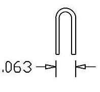 Cal-Scale Train Parts 512 Small U Bolt 012 Wire 20Pk, HO