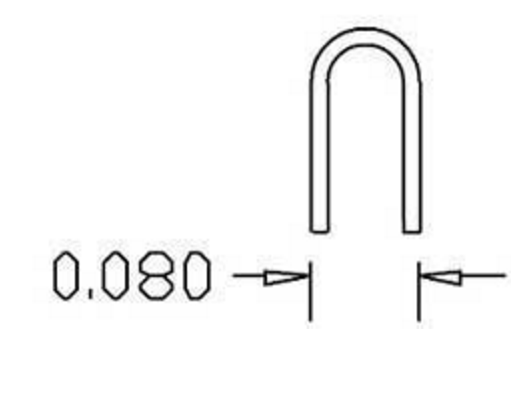 Cal-Scale Train Parts 513 Ho LARGE U BOLTS .012 20pk