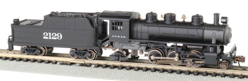 Bachmann 51555 2-6-2 Prairie - Standard DC -- Santa Fe 2129 (black), N Scale