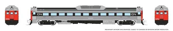 PREORDER Rapido 516006 N Budd RDC-1 Phase 2 - Standard DC -- Canadian National (silver, red, black, Noodle Logo)