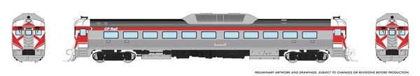 PREORDER Rapido 516007 N Budd RDC-1 Phase 2 - Standard DC -- Canadian Pacific (silver, Action Red)