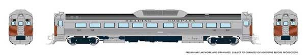 PREORDER Rapido 516011 N Budd RDC-1 Phase 2 - Standard DC -- Reading (silver with safety stripes)