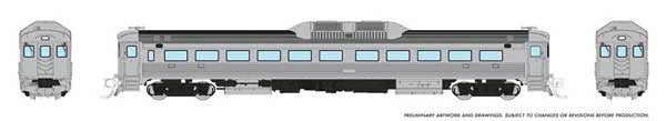 PREORDER Rapido 516094 N Budd RDC-1 Phase 1 - Standard DC -- Painted, Unlettered (stainless)