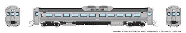 PREORDER Rapido 516095 N Budd RDC-1 Phase 2 - Standard DC -- Painted, Unlettered (stainless)