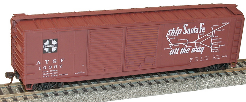 Accurail 5238  DD 50'STEEL BOXCAR ATSF, HO