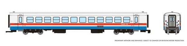 Rapido 525102 N Rohr RTL Turboliner Coach - Ready to Run -- Amtrak