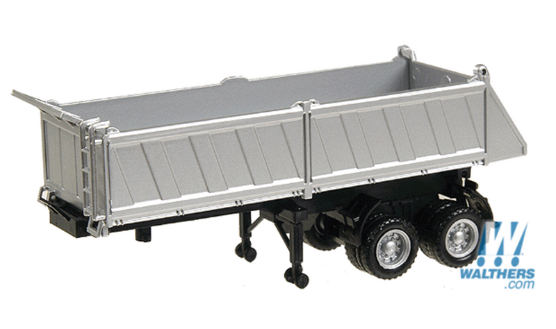 Herpa Models 326-5288 27' Gravel Dump Trailer - Assembled -- Silver, HO