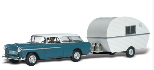 Woodland Scenics AS5328 Autoscenes Thompson's Travelin' Trailer, N Scale