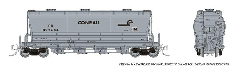 Rapido 533008A N Flexi Flo Hopper (Late): CR - Conrail Repaint: Single Car